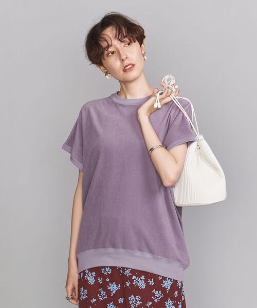 BEAUTY&YOUTH UNITED ARROWS（ビューティーアンドユースユナイテッドアローズ）の「BY パイル ワイドショートスリーブ プルオーバー◆（Tシャツ/カットソー・レディース・グレー/イエロー/ライラック・FREE）」の2枚目の写真