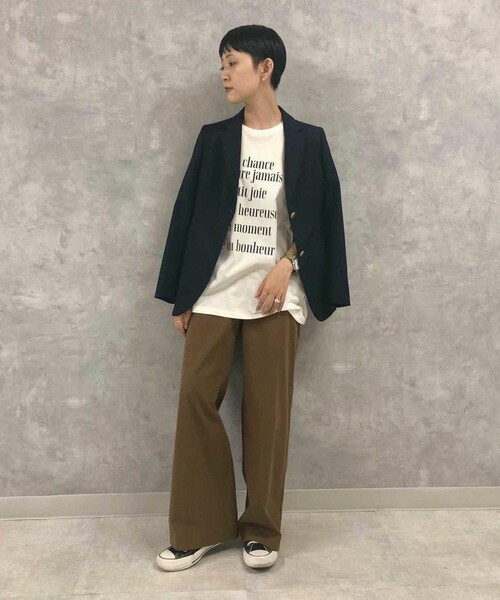 DRESSTERIOR（ドレステリア）の「◆【LEE10月号掲載】シャンブレーコットンワイドストレートパンツ（その他パンツ・レディース・サンドベージュ/ブラウン系・40/38/36/34）」の17枚目の写真