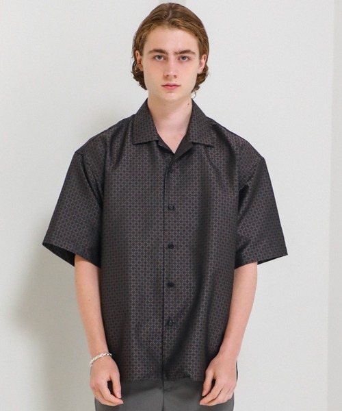 BESPOKE TOKYO】CRAVATE JACQUARD S/S SHIRT（シャツ/ブラウス