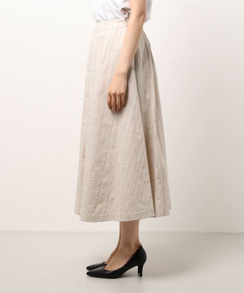 Te chichi（テチチ）の「マルチストライプロングスカート（スカート・レディース・ベージュ/ダークオレンジ・MEDIUM/SMALL）」の3枚目の写真