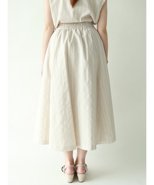 Te chichi（テチチ）の「マルチストライプロングスカート（スカート・レディース・ベージュ/ダークオレンジ・MEDIUM/SMALL）」の8枚目の写真