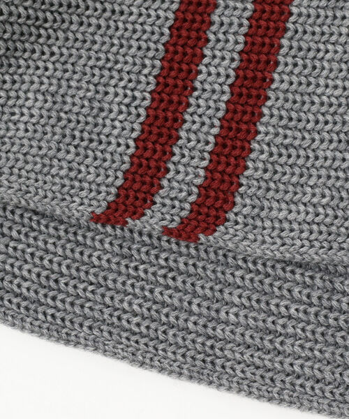 BEAMS（ビームス）の「BEAMS / 畔編ライン スヌード（ネックウォーマー/スヌード・メンズ・ネイビー/グレー/ブラック・ONE SIZE）」の5枚目の写真