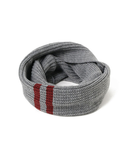 BEAMS（ビームス）の「BEAMS / 畔編ライン スヌード（ネックウォーマー/スヌード・メンズ・ネイビー/グレー/ブラック・ONE SIZE）」の11枚目の写真