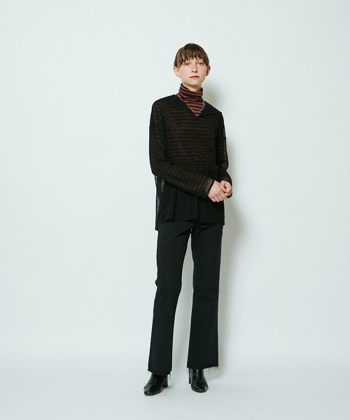 CIAOPANIC(チャオパニック)の「レースセーラーカラーシアーシャツ(シャツ/ブラウス・レディース・ブラック/ブラウン/オフホワイト・FREE)」の10枚目の写真