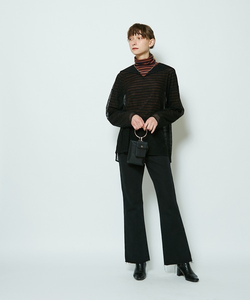 CIAOPANIC(チャオパニック)の「レースセーラーカラーシアーシャツ(シャツ/ブラウス・レディース・ブラック/ブラウン/オフホワイト・FREE)」の7枚目の写真