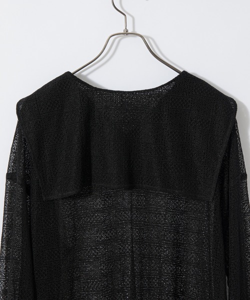 CIAOPANIC(チャオパニック)の「レースセーラーカラーシアーシャツ(シャツ/ブラウス・レディース・ブラック/ブラウン/オフホワイト・FREE)」の19枚目の写真