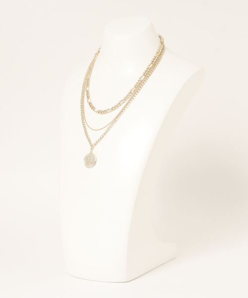 SPIRALGIRL（スパイラルガール）の「3連コインネックレス（ネックレス・レディース・シルバー/ゴールド・FREE）」の3枚目の写真