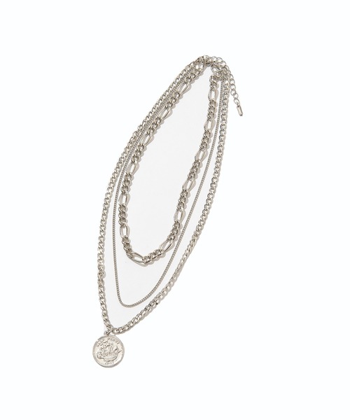 SPIRALGIRL（スパイラルガール）の「3連コインネックレス（ネックレス・レディース・シルバー/ゴールド・FREE）」の4枚目の写真