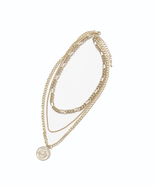 SPIRALGIRL（スパイラルガール）の「3連コインネックレス（ネックレス・レディース・シルバー/ゴールド・FREE）」の5枚目の写真