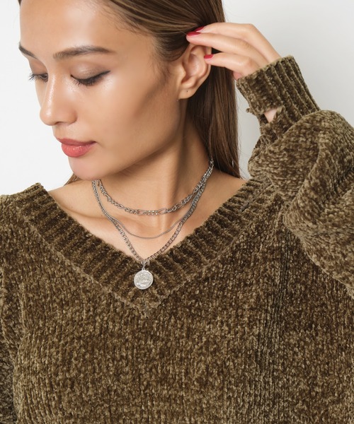 SPIRALGIRL（スパイラルガール）の「3連コインネックレス（ネックレス・レディース・シルバー/ゴールド・FREE）」の9枚目の写真