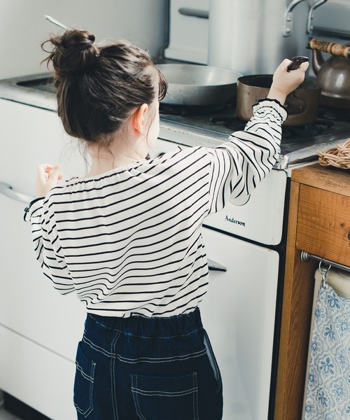 BRANSHES（ブランシェス）の「衿つき長袖Tシャツ（Tシャツ/カットソー・キッズ・ブラック/キャメル・130cm/140cm/120cm/100cm/150cm/90cm/110cm）」の20枚目の写真