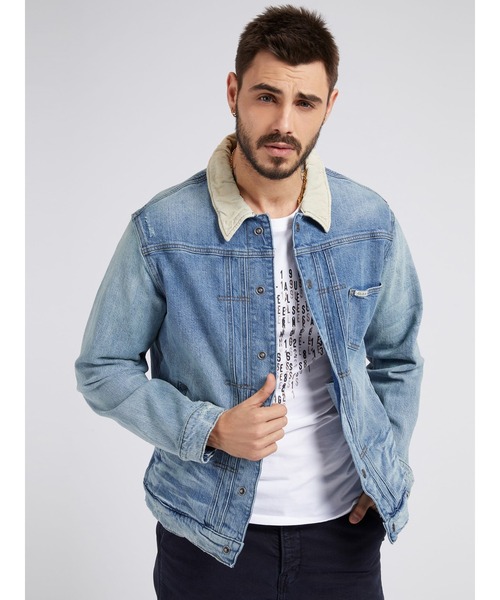 Guess（ゲス）の「Lewis Denim Jacket（デニムジャケット・メンズ・インディゴブルー・SMALL/MEDIUM/LARGE）」の6枚目の写真