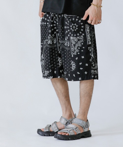 ADMIX/ATELIER SAB MEN（アドミックスアトリエサブメン）の「ペイズリー・レオパード プリント ／ コットン イージー ショーツ（セットアップ対応）（その他パンツ・メンズ・ホワイト/ブラック/レオパード・48/50/52）」の2枚目の写真