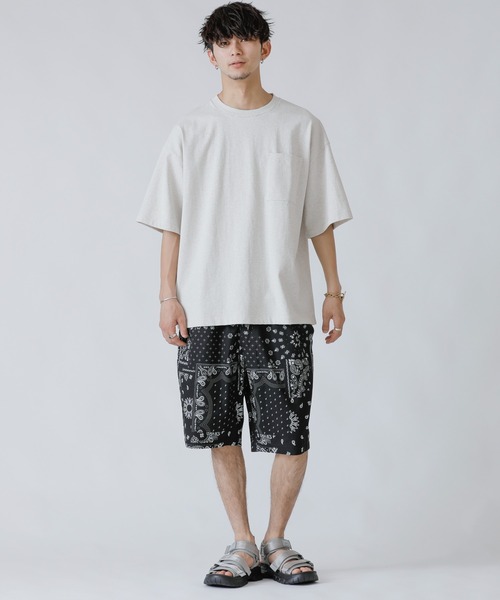 ADMIX/ATELIER SAB MEN（アドミックスアトリエサブメン）の「ペイズリー・レオパード プリント ／ コットン イージー ショーツ（セットアップ対応）（その他パンツ・メンズ・ホワイト/ブラック/レオパード・48/50/52）」の11枚目の写真