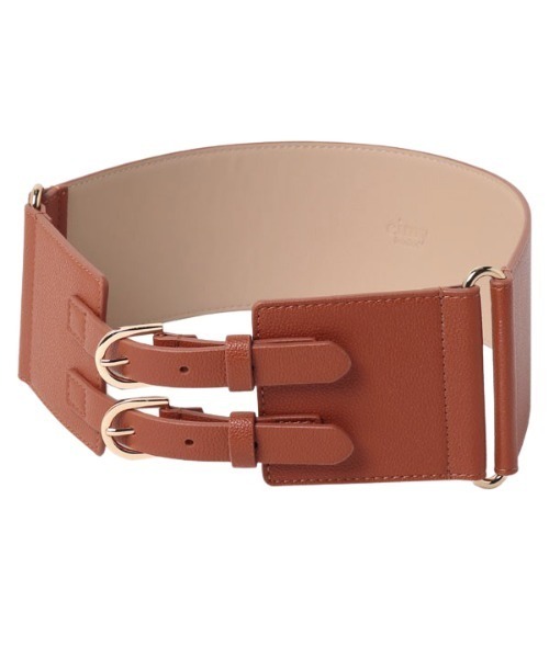 EIMY ISTOIRE（エイミーイストワール）の「ダブルバックルワイドベルト（ベルト・レディース・ホワイト/ブラック/ブラウン・FREE）」の5枚目の写真