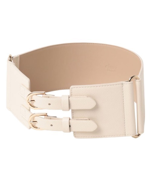 EIMY ISTOIRE（エイミーイストワール）の「ダブルバックルワイドベルト（ベルト・レディース・ホワイト/ブラック/ブラウン・FREE）」の8枚目の写真