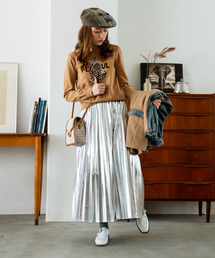 Three Four Time | メタリックプリーツ(スカート)