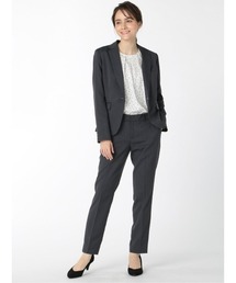 m.f.editorial | エムエフエディトリアルレディース/m.f.editorial：Women ストレッチウォッシャブル 1ボタンジャケット＋パンツ ビジネスセットアップスーツ(スーツセット)