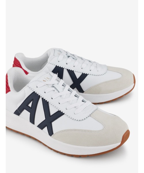 ARMANI EXCHANGE(アルマーニエクスチェンジ)の「【A|X アルマーニ エクスチェンジ】AXロゴ レースアップスニーカー(スニーカー・メンズ・ブラック×ブラック/ホワイト/ネイビー・8/10/7/9/6)」の2枚目の写真