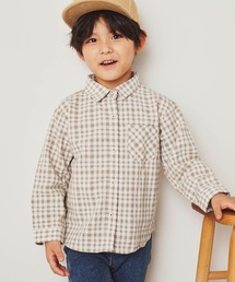 ポケット付きチェックシャツ