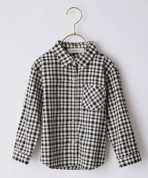 &yam(アンドヤム)の「ポケット付きチェックシャツ(シャツ/ブラウス・キッズ・ベージュ/ブラック・130-140cm/120-130cm/110-120cm)」の15枚目の写真