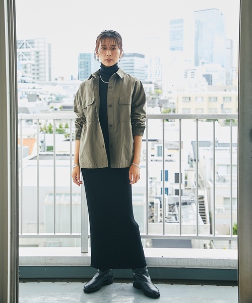 RIVE DROITE（リヴドロワ）の「程よい女性らしさが魅力　ミリタリーシャツ（シャツ/ブラウス・レディース・ネイビー/カーキ・FREE）」の15枚目の写真