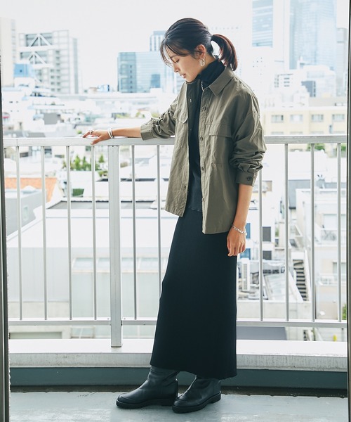 RIVE DROITE（リヴドロワ）の「程よい女性らしさが魅力　ミリタリーシャツ（シャツ/ブラウス・レディース・ネイビー/カーキ・FREE）」の13枚目の写真