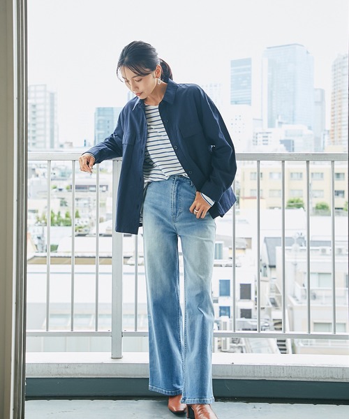 RIVE DROITE（リヴドロワ）の「程よい女性らしさが魅力　ミリタリーシャツ（シャツ/ブラウス・レディース・ネイビー/カーキ・FREE）」の16枚目の写真