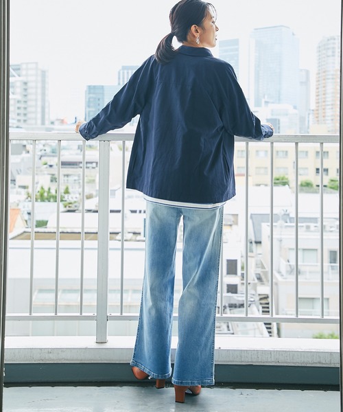 RIVE DROITE（リヴドロワ）の「程よい女性らしさが魅力　ミリタリーシャツ（シャツ/ブラウス・レディース・ネイビー/カーキ・FREE）」の11枚目の写真