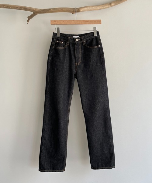 CANAL JEAN(キャナルジーン)の「via j(ヴィアジェイ) indigoストレートデニムパンツ(デニムパンツ・レディース・インディゴブルー・SMALL/MEDIUM)」の8枚目の写真