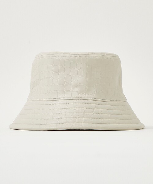 UNITED TOKYO（ユナイテッドトウキョウ）の「Emboss synthetic leather バケッタハット（ハット・メンズ・ブラック/アイボリー・FREE）」の11枚目の写真