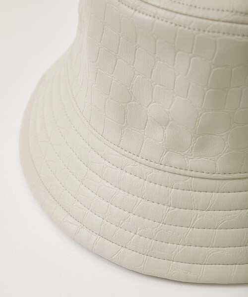 UNITED TOKYO（ユナイテッドトウキョウ）の「Emboss synthetic leather バケッタハット（ハット・メンズ・ブラック/アイボリー・FREE）」の13枚目の写真