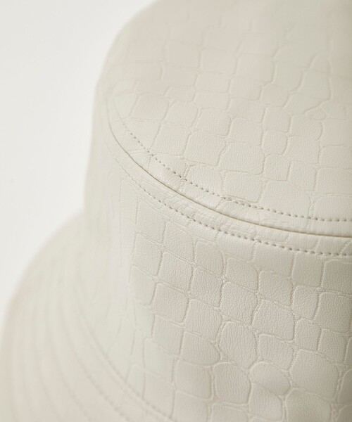 UNITED TOKYO（ユナイテッドトウキョウ）の「Emboss synthetic leather バケッタハット（ハット・メンズ・ブラック/アイボリー・FREE）」の14枚目の写真