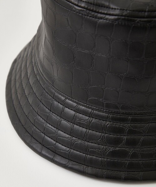 UNITED TOKYO（ユナイテッドトウキョウ）の「Emboss synthetic leather バケッタハット（ハット・メンズ・ブラック/アイボリー・FREE）」の20枚目の写真