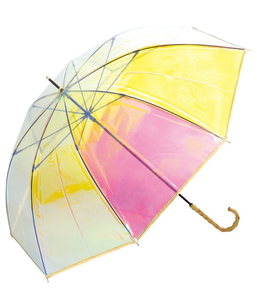 Wpc.（ダブリュピーシー）の「［ビニール傘］バンブーパイピング シャイニーアンブレラ shiny plastic umbrella（長傘・レディース・ブラック/ピンク/シルバー/サックスブルー/ゴールド・FREE）」の5枚目の写真