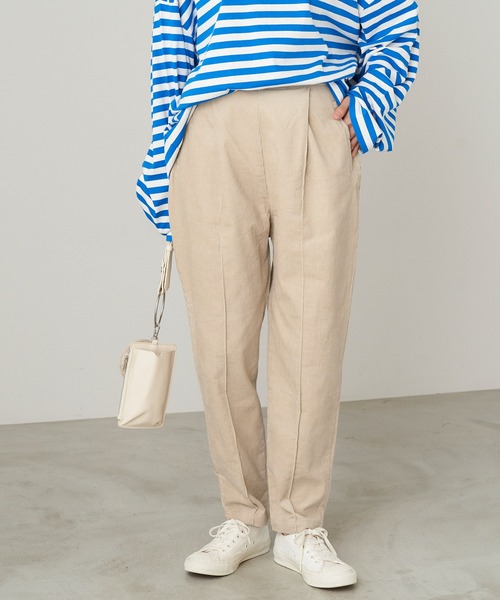 Chaco closet(チャコ クローゼット)の「コーデュロイテーパードパンツ(その他パンツ・レディース・ベージュ/ブラウン/ミント/ライトベージュ/テラコッタ・FREE)」の4枚目の写真