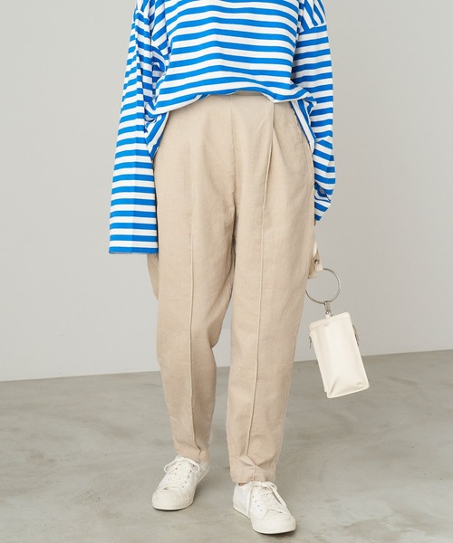 Chaco closet(チャコ クローゼット)の「コーデュロイテーパードパンツ(その他パンツ・レディース・ベージュ/ブラウン/ミント/ライトベージュ/テラコッタ・FREE)」の10枚目の写真