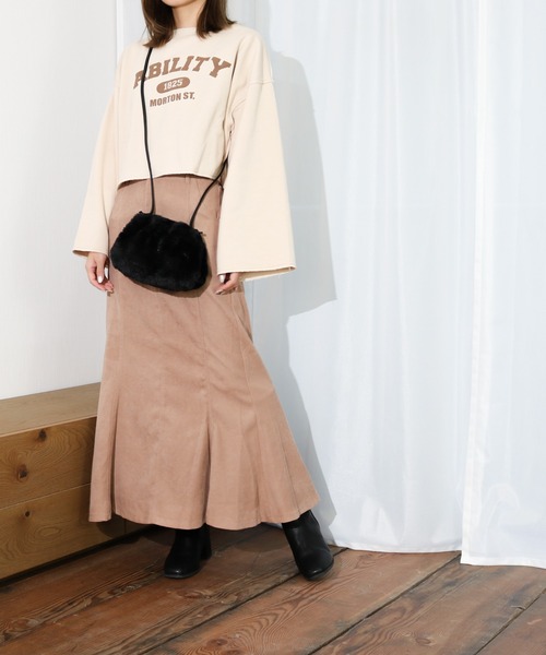 Per sist ence(パーシエンス)の「Per sist ence/パーシエンス 起毛ツイル レースアップフレアスカート(スカート・レディース・ブラック/ベージュ/ブラウン・FREE)」の21枚目の写真