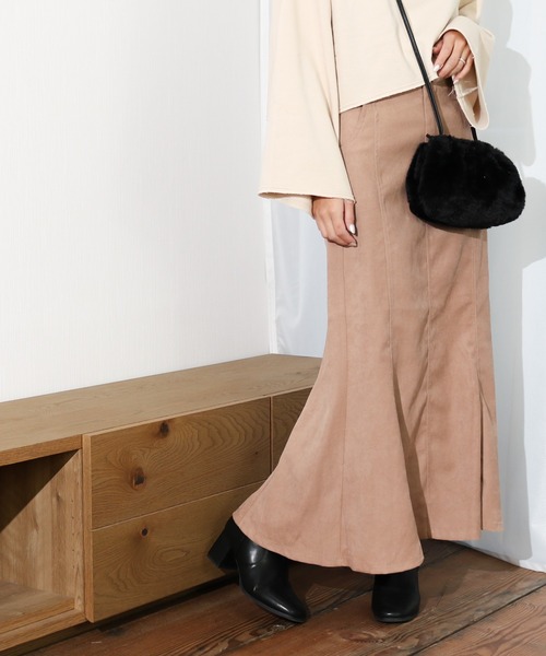 Per sist ence(パーシエンス)の「Per sist ence/パーシエンス 起毛ツイル レースアップフレアスカート(スカート・レディース・ブラック/ベージュ/ブラウン・FREE)」の22枚目の写真