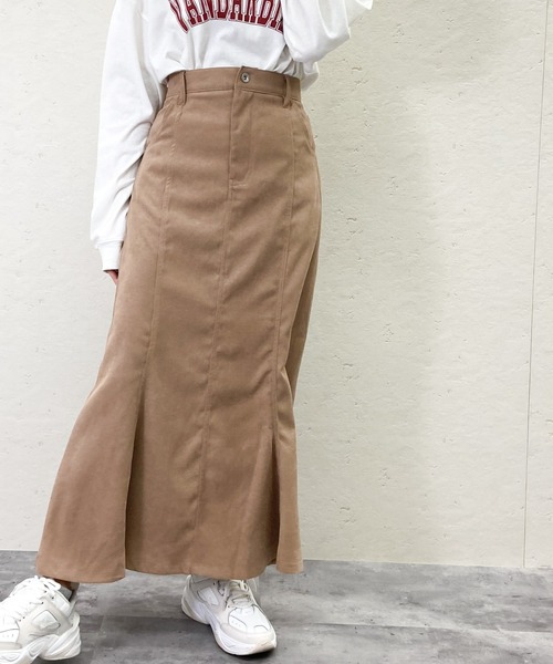 Per sist ence(パーシエンス)の「Per sist ence/パーシエンス 起毛ツイル レースアップフレアスカート(スカート・レディース・ブラック/ベージュ/ブラウン・FREE)」の10枚目の写真