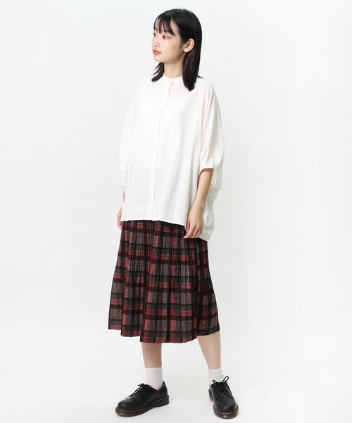 salle de bal(サルデバル)の「salle de bal / サルデバル チェック プリーツスカート Check pleated MEI(スカート・レディース・レッド/グレー/イエロー・FREE)」の7枚目の写真