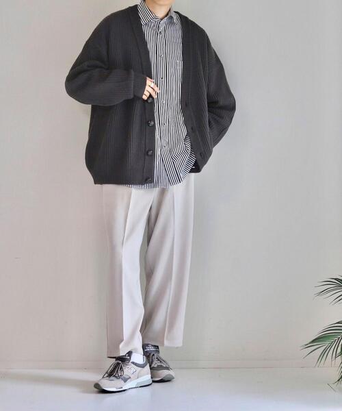 coen by Mr.SZK（コーエンバイミスタースズキ）の「ドロップショルダールーズカーディガン【coen × Mr.SZK】（カーディガン/ボレロ・メンズ・ベージュ/オレンジ/グレー・SMALL/MEDIUM/LARGE/X-LARGE）」の15枚目の写真