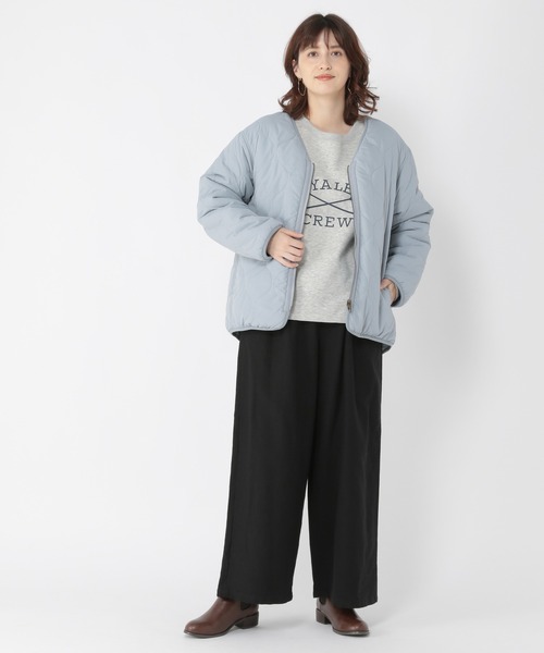 studio CLIP（スタディオクリップ）の「リバーシブルボアキルトブルゾン（ブルゾン・レディース・グレー/カーキ/ライトブルー/モカ・FREE）」の14枚目の写真