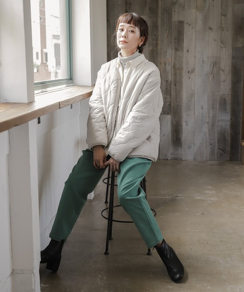 studio CLIP（スタディオクリップ）の「リバーシブルボアキルトブルゾン（ブルゾン・レディース・グレー/カーキ/ライトブルー/モカ・FREE）」の9枚目の写真