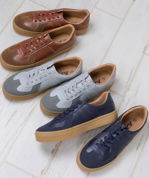 GERMAN TRAINER（ジャーマントレーナー）の「AAA+ /  ジャーマントレーナー ミリタリースニーカー (2404)（スニーカー・レディース・ホワイト/ブラック/ブラック×ブラック/カーキ/グレー/ベージュ/ブラウン/ダークブラウン/ネイビー/ホワイト×ホワイト/キャメル/シルバー/ライトブラウン・41/40/37/43/45/39/38/42/36/44/35）」の22枚目の写真