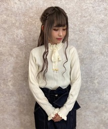 axes femme POETIQUE | リボンデザインニットＰＯ(ニット/セーター)