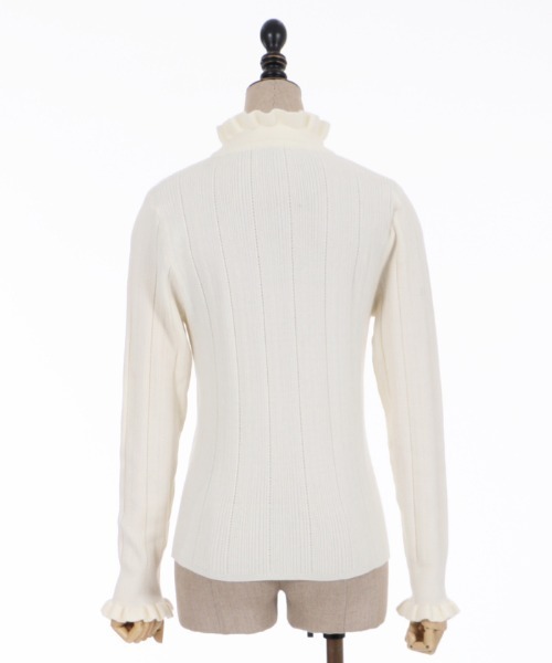 axes femme POETIQUE（アクシーズファムポエティック）の「リボンデザインニットＰＯ（ニット/セーター・レディース・ブラック/キナリ/ラベンダー/ピンク・MEDIUM）」の10枚目の写真