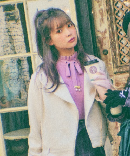 axes femme POETIQUE（アクシーズファムポエティック）の「リボンデザインニットＰＯ（ニット/セーター・レディース・ブラック/キナリ/ラベンダー/ピンク・MEDIUM）」の7枚目の写真