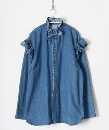 HOLIDAY PAINT DENIM RUFFLE SHIRT ホリデイ PAINT DENIM RUFFLE SHIRT｜HOLIDAY（ホリデイ）OFFICIAL ONLINE