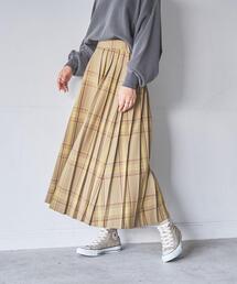 coen | チェックプリーツスカート(スカート)
